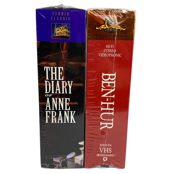 The Diary of Anne Frank and Ben Hur VHS Bundle Factory Sealed - Picture 6 of 6